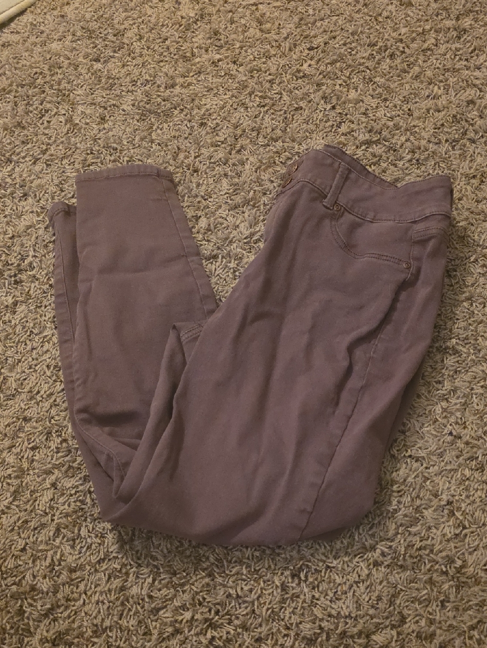 Maurices Plum-Colored Skinny Pants Size Large Stretchy Size Large